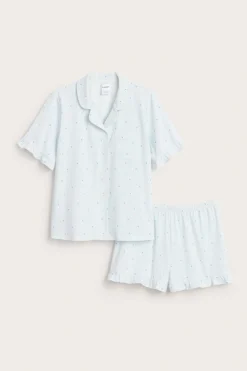 Lyhythihainen puuvillapyjama | Sininen | Lapset | Kappahl