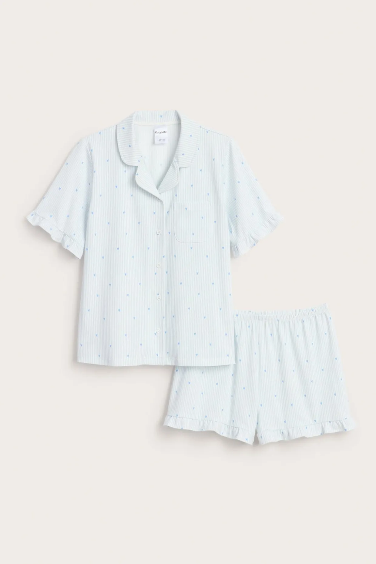 Lyhythihainen puuvillapyjama | Sininen | Lapset | Kappahl