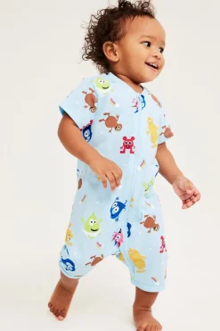 Lyhythihainen pyjama Babblarna | Vaaleansininen | Vauvat | Kappahl