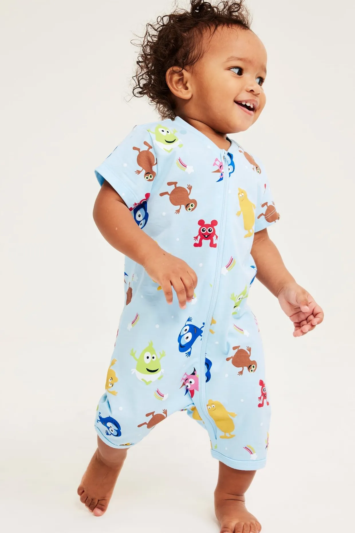 Lyhythihainen pyjama Babblarna | Vaaleansininen | Vauvat | Kappahl