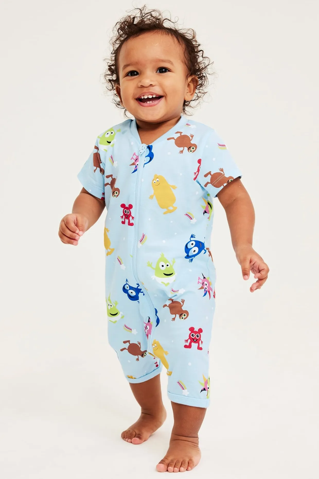 Lyhythihainen pyjama Babblarna | Vaaleansininen | Vauvat | Kappahl