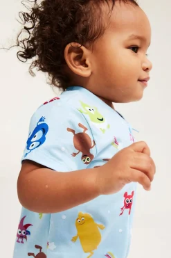 Lyhythihainen pyjama Babblarna | Vaaleansininen | Vauvat | Kappahl