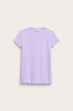 Lyhythihainen ribattu paita | Vaaleanvioletti | Lapset | Kappahl