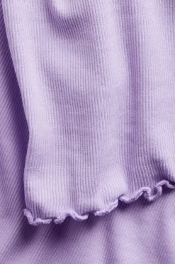 Lyhythihainen ribattu paita | Vaaleanvioletti | Lapset | Kappahl