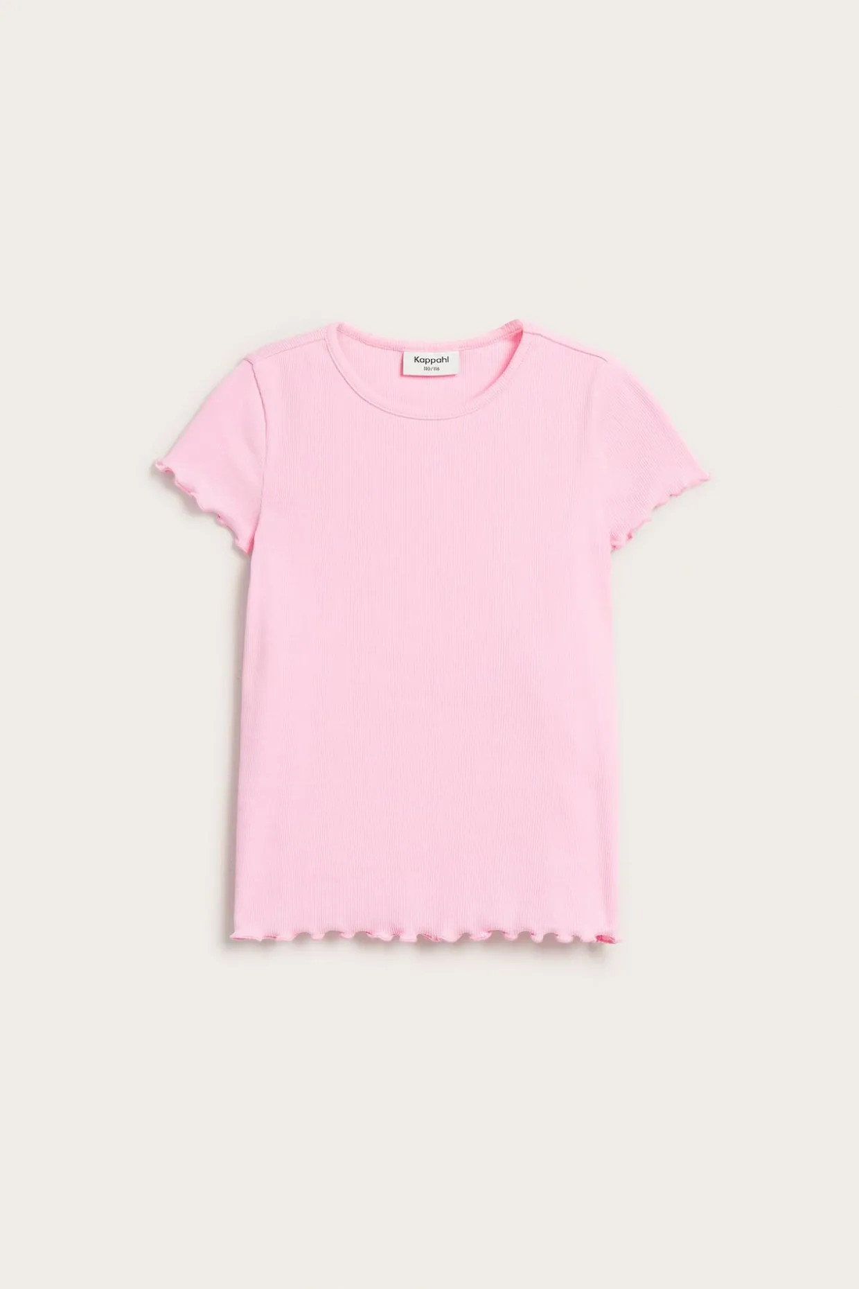 Lyhythihainen ribattu paita | Pinkki | Lapset | Kappahl