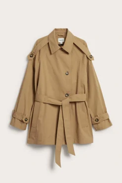 Lyhyt trenssitakki | Beige | Naiset | Kappahl