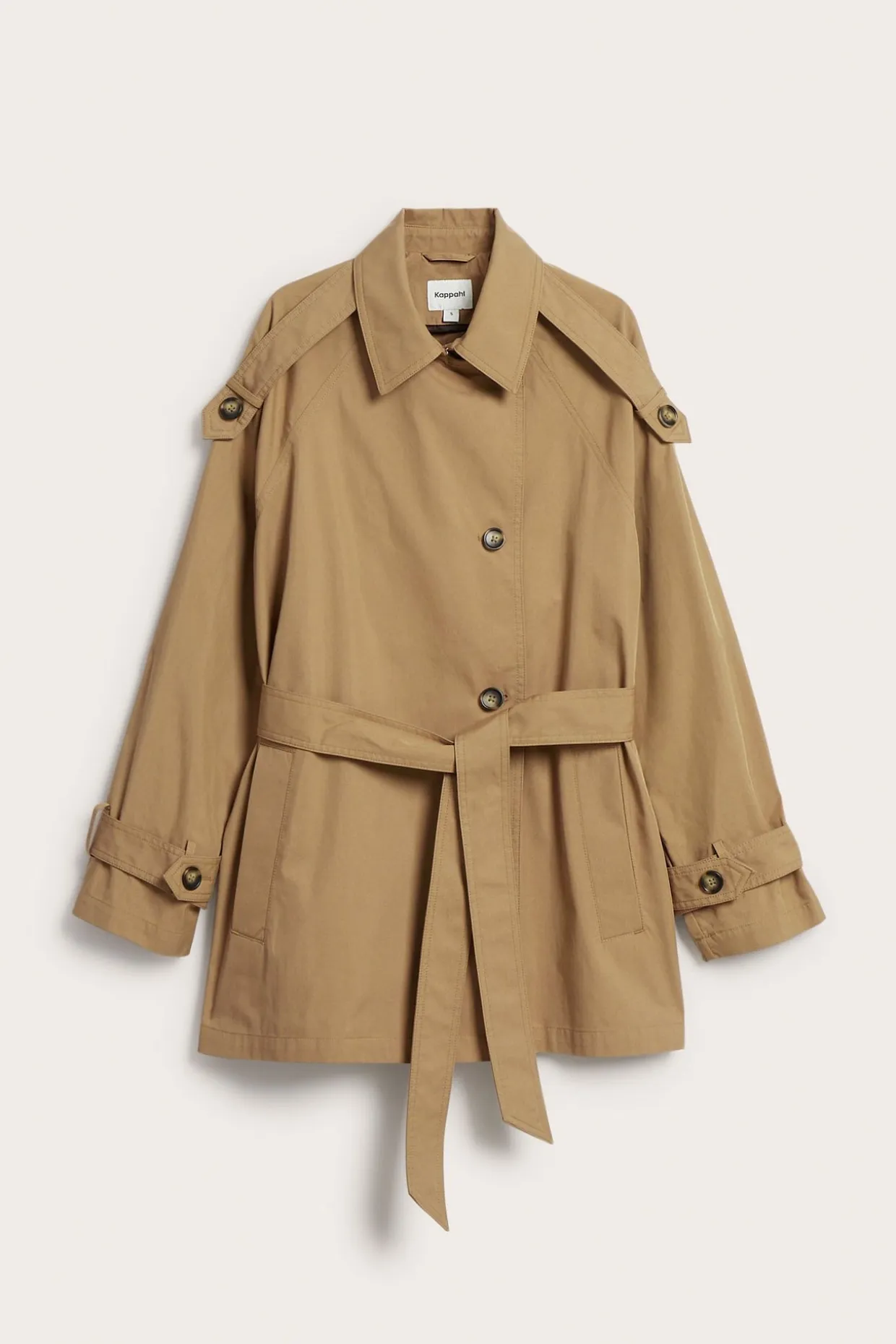 Lyhyt trenssitakki | Beige | Naiset | Kappahl