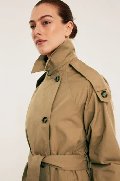 Lyhyt trenssitakki | Beige | Naiset | Kappahl