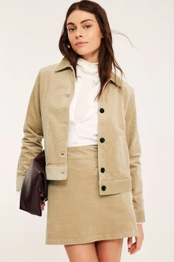 Lyhyt vakosamettihame | Beige | Naiset | Kappahl