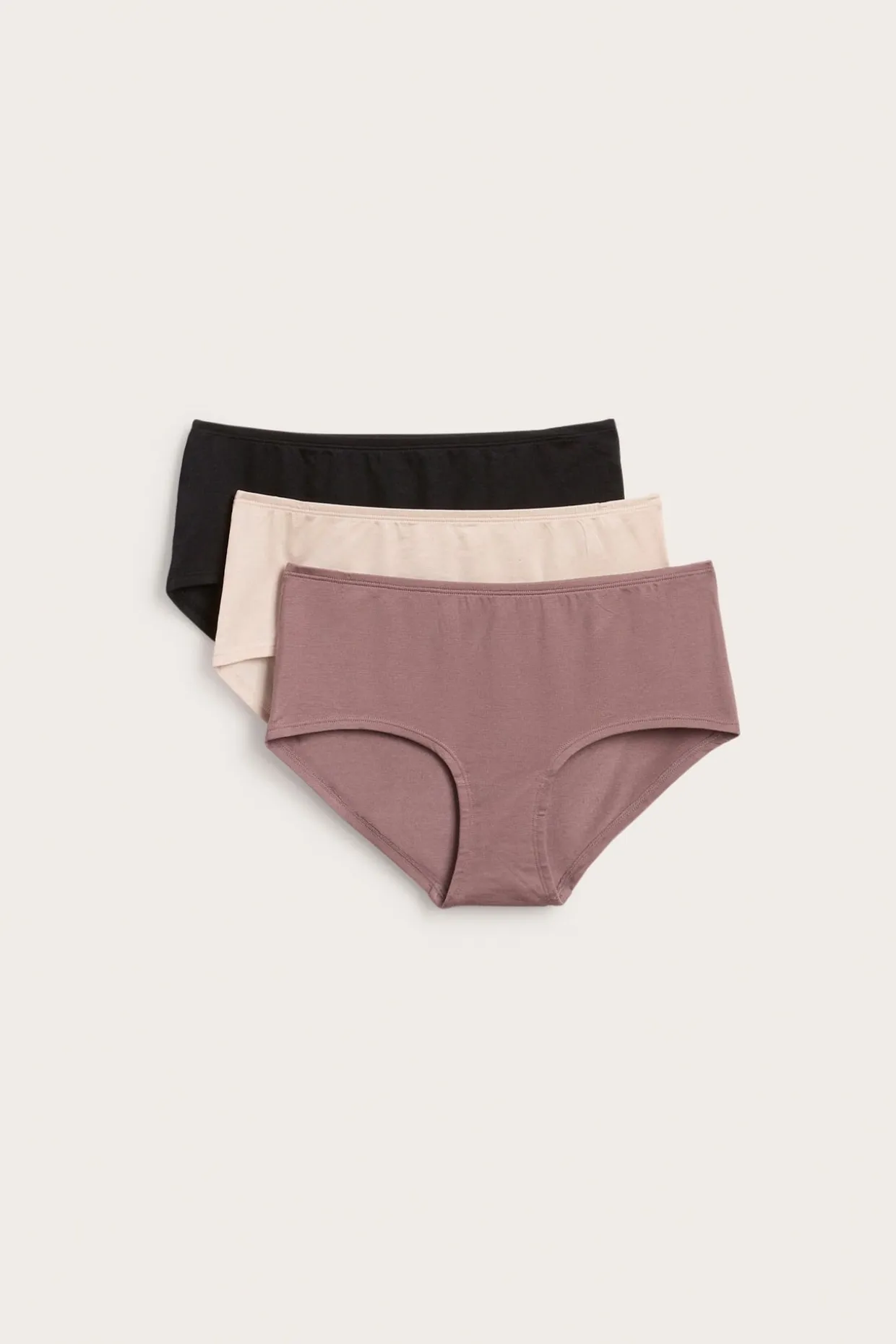 Lyocell-hipsterit, 3-pack | Tummanpinkki | Naiset | Kappahl
