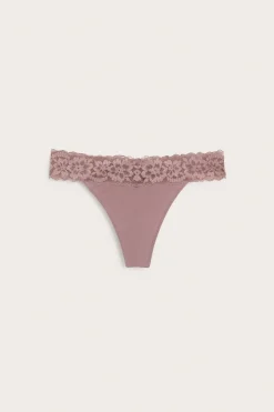 Lyocell-stringit | Tummanpinkki | Naiset | Kappahl