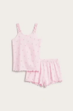 Mansikka-aiheinen pyjamasetti | Pinkki | Lapset | Kappahl