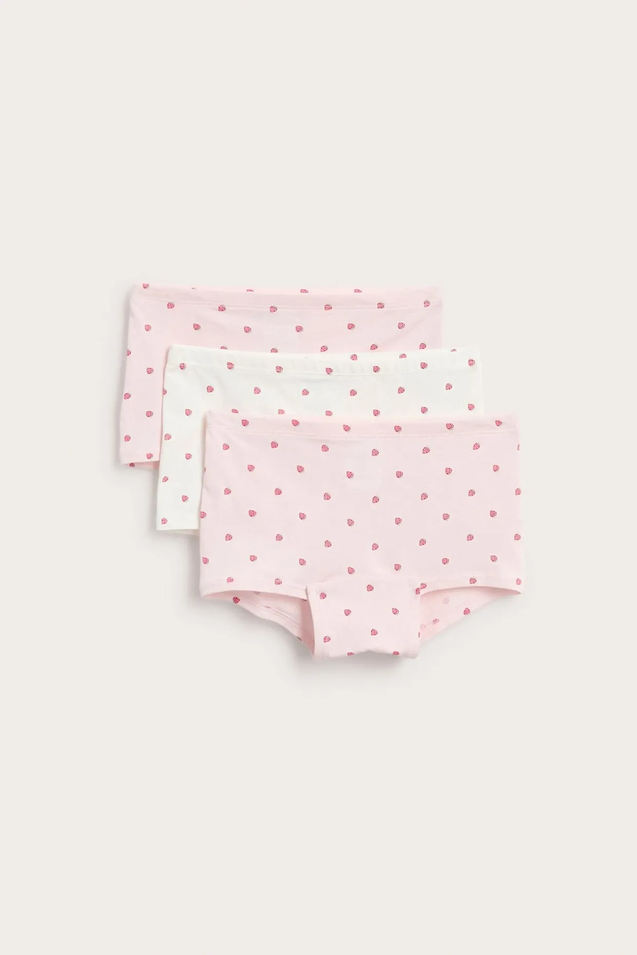 Mansikkakuvioiset bokserit, 3-pack | Vaaleanpunainen | Lapset | Kappahl