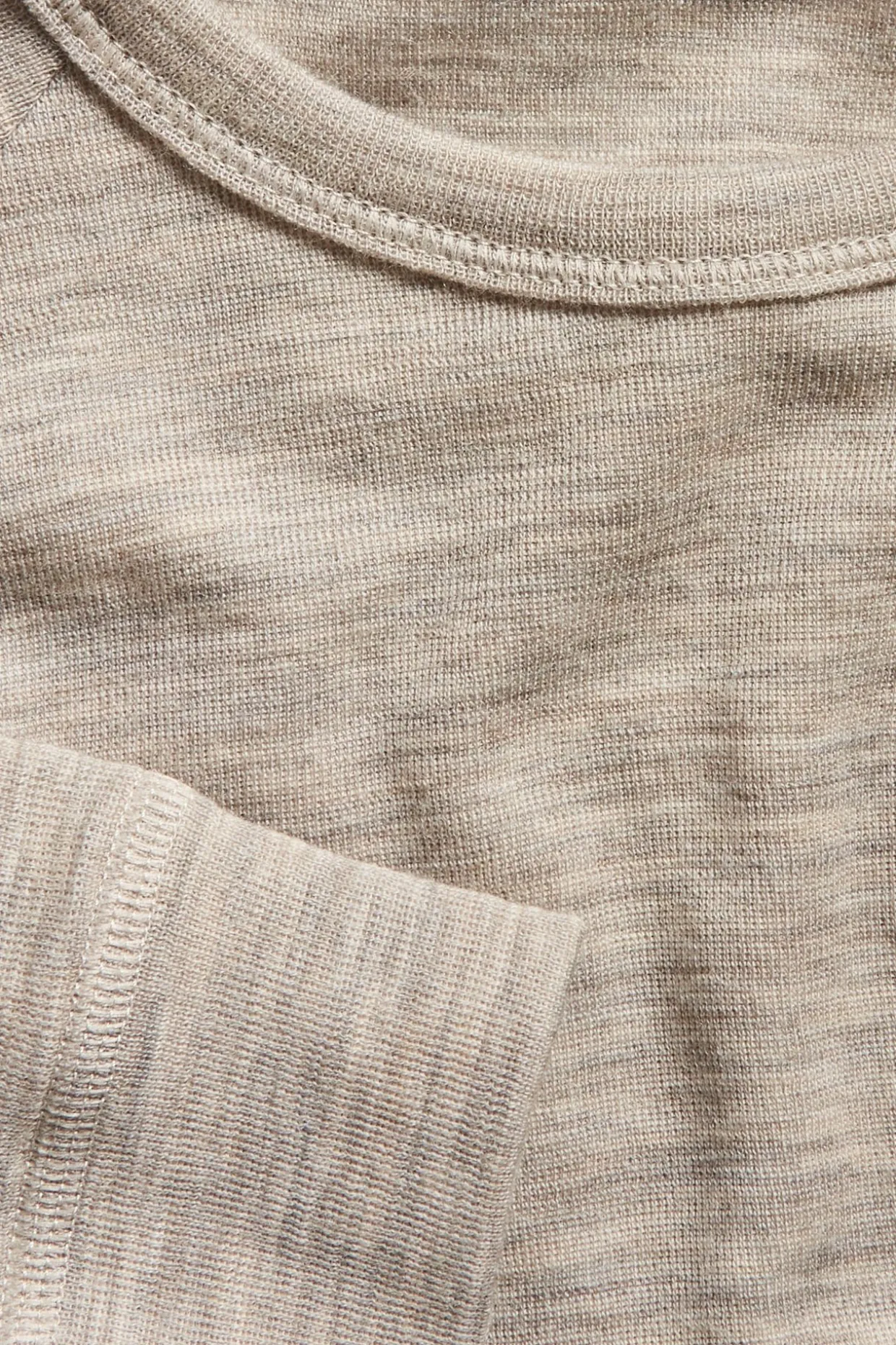 Merinovillaa oleva Kaxs-malliston aluskerrastopaita | Meleerattu beige | Lapset | Kappahl