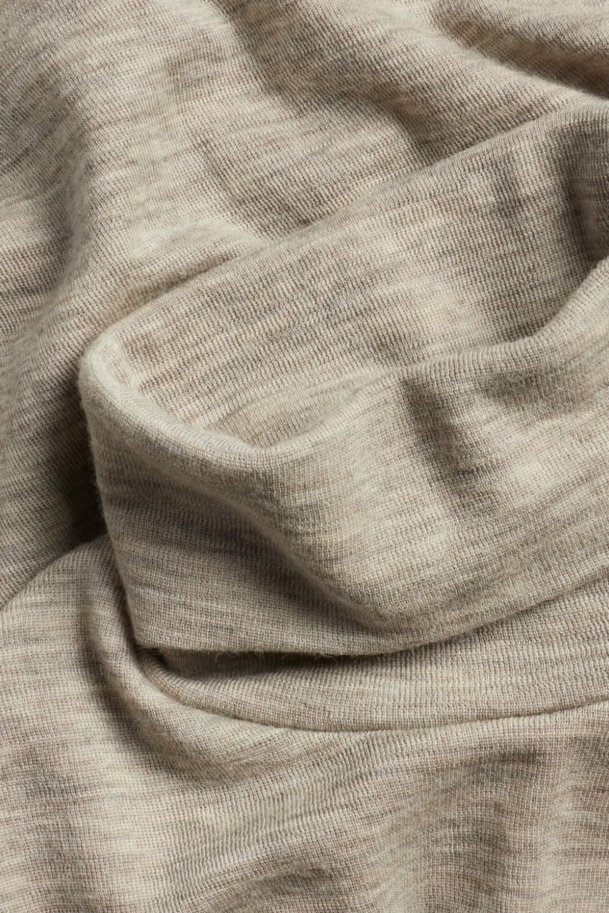 Merinovillaa oleva poolopaita | Meleerattu beige | Naiset | Kappahl
