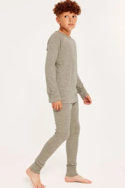 Merinovillaa olevat aluskerrastohousut | Meleerattu beige | Lapset | Kappahl