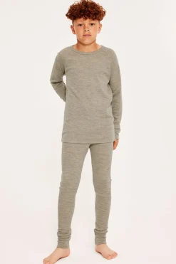 Merinovillaa olevat aluskerrastohousut | Meleerattu beige | Lapset | Kappahl