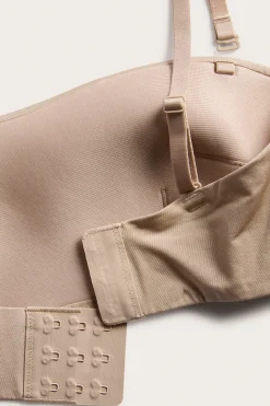 Mikromateriaalia olevat bandeau-rintaliivit | Ruskea | Naiset | Kappahl