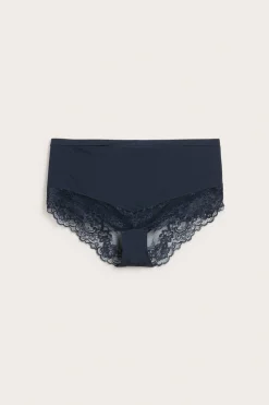 Mikromateriaalia olevat hipsterit | Tummansininen | Naiset | Kappahl