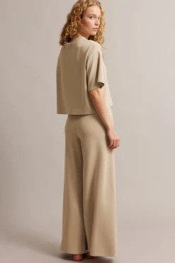 Modaalisekoitehousut | Beige | Naiset | Kappahl