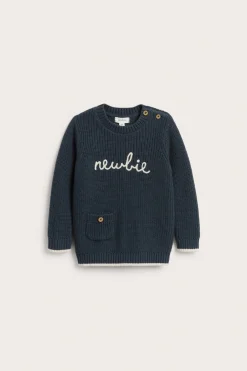 Neulepusero Newbie-logolla | Tummansininen | Vauvat | Newbie