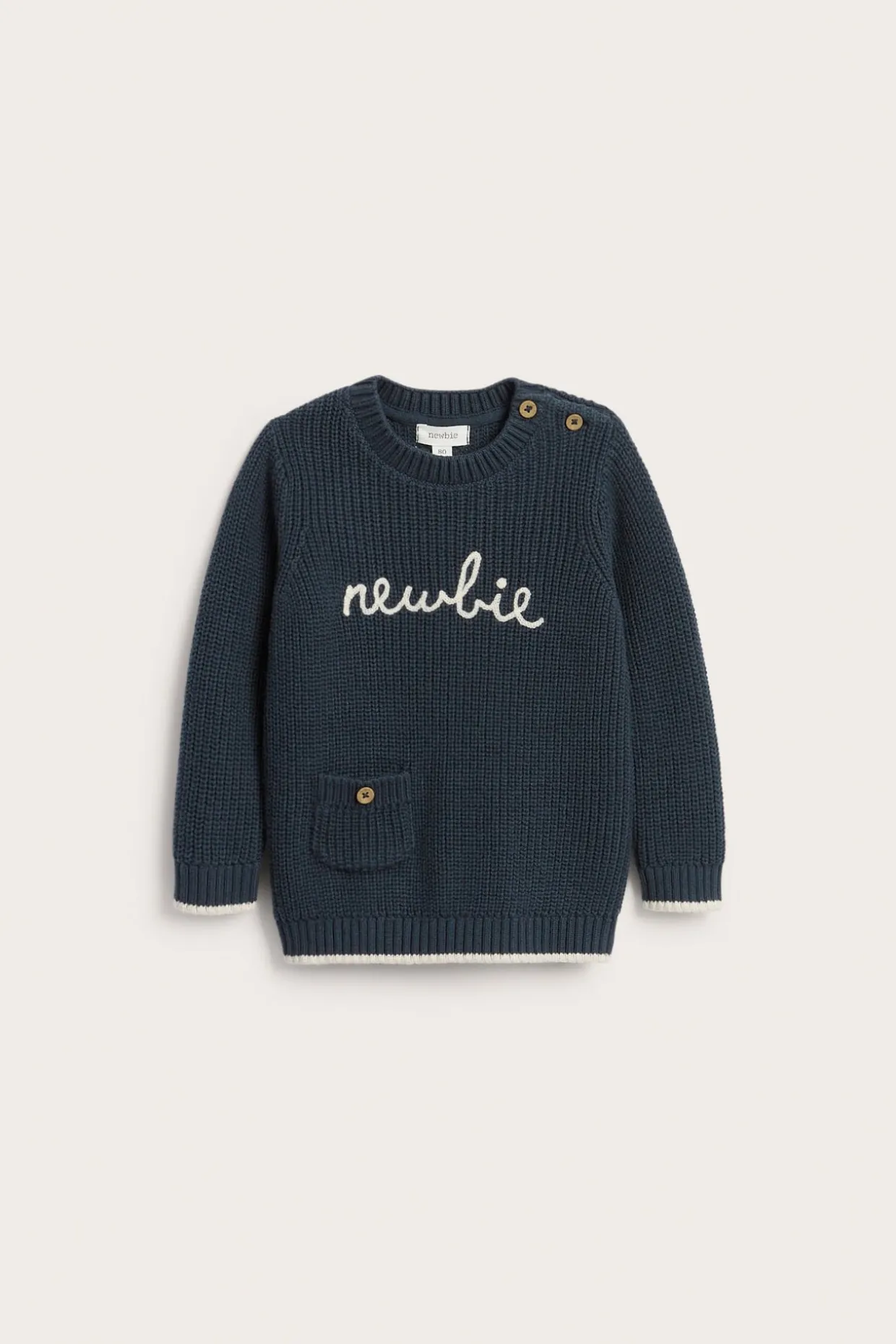 Neulepusero Newbie-logolla | Tummansininen | Vauvat | Newbie