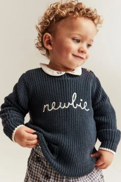 Neulepusero Newbie-logolla | Tummansininen | Vauvat | Newbie