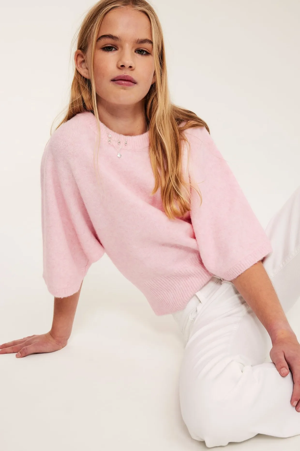 Neulottu paita | Pinkki | Lapset | Kappahl