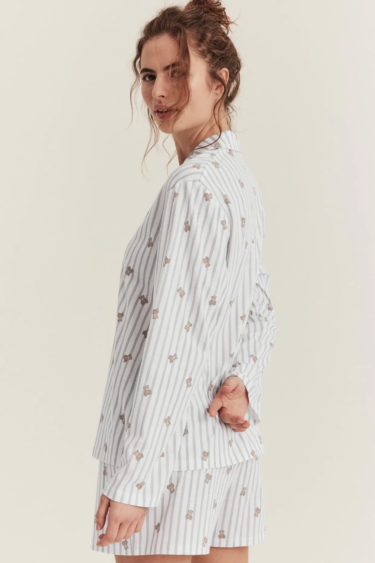 Newbie Womanin kuviollinen pyjama | Luonnonvalkoinen | Lapset | Newbie