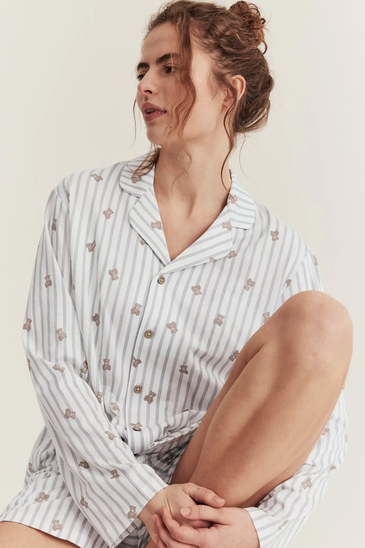 Newbie Womanin kuviollinen pyjama | Luonnonvalkoinen | Lapset | Newbie