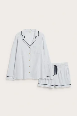 Newbie Womanin raidallinen pyjamasetti | Sininen | Lapset | Newbie