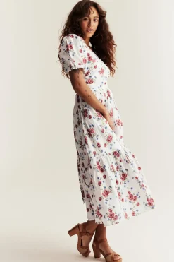 Newbie Woman -malliston kukkakuvioinen mekko | Luonnonvalkoinen | Lapset | Newbie