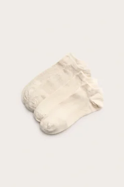 Nilkkasukat, 2-pack | Meleerattu beige | Naiset | Kappahl