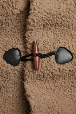 Nukkakangastakki duffel-napeilla | Beige | Naiset | Kappahl
