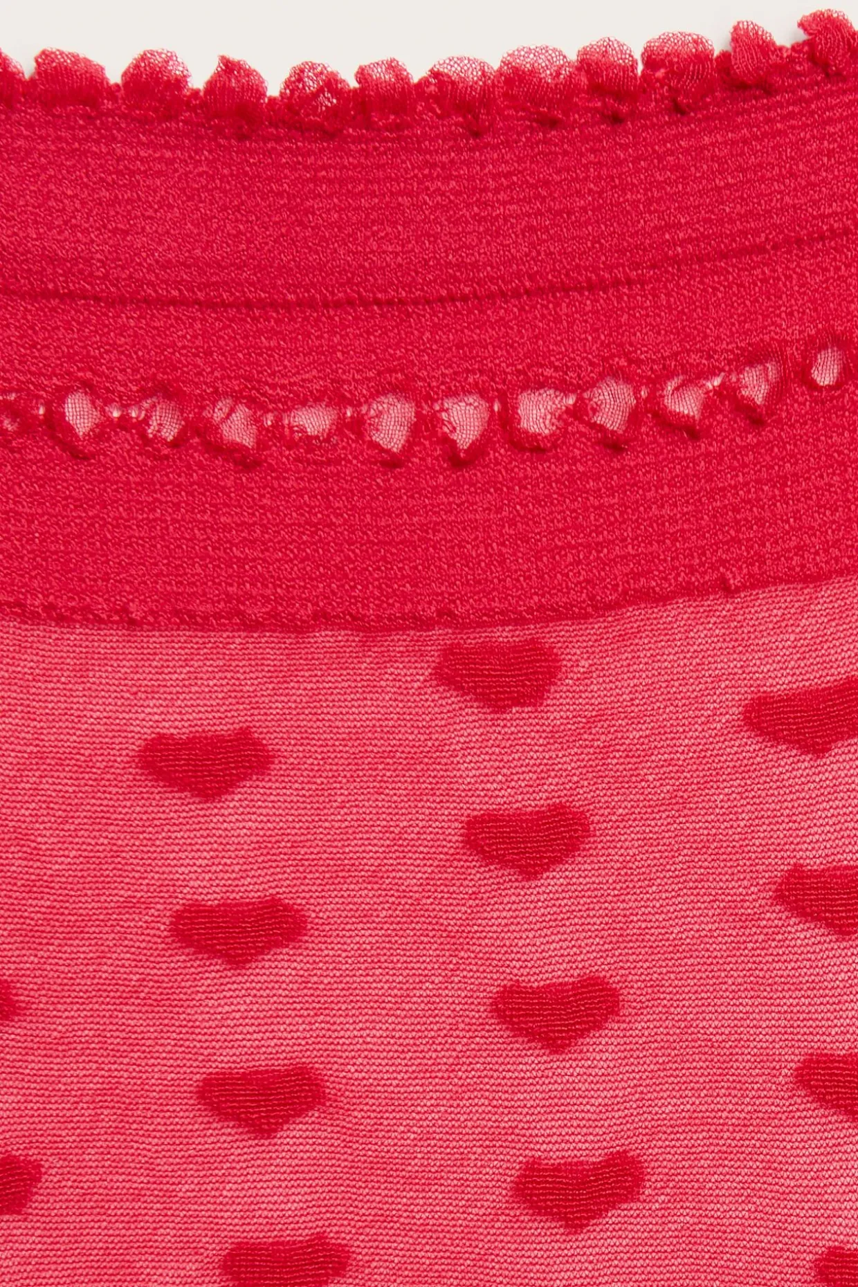 Ohuet sydänkuvioiset sukat | Punainen | Naiset | Kappahl