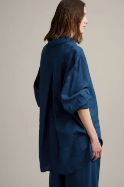 Oversized-mallinen pellavapaita | Sininen | Naiset | Kappahl
