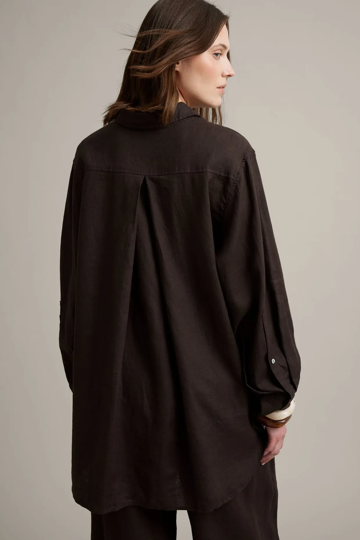 Oversized-mallinen pellavapaita | Ruskea | Naiset | Kappahl