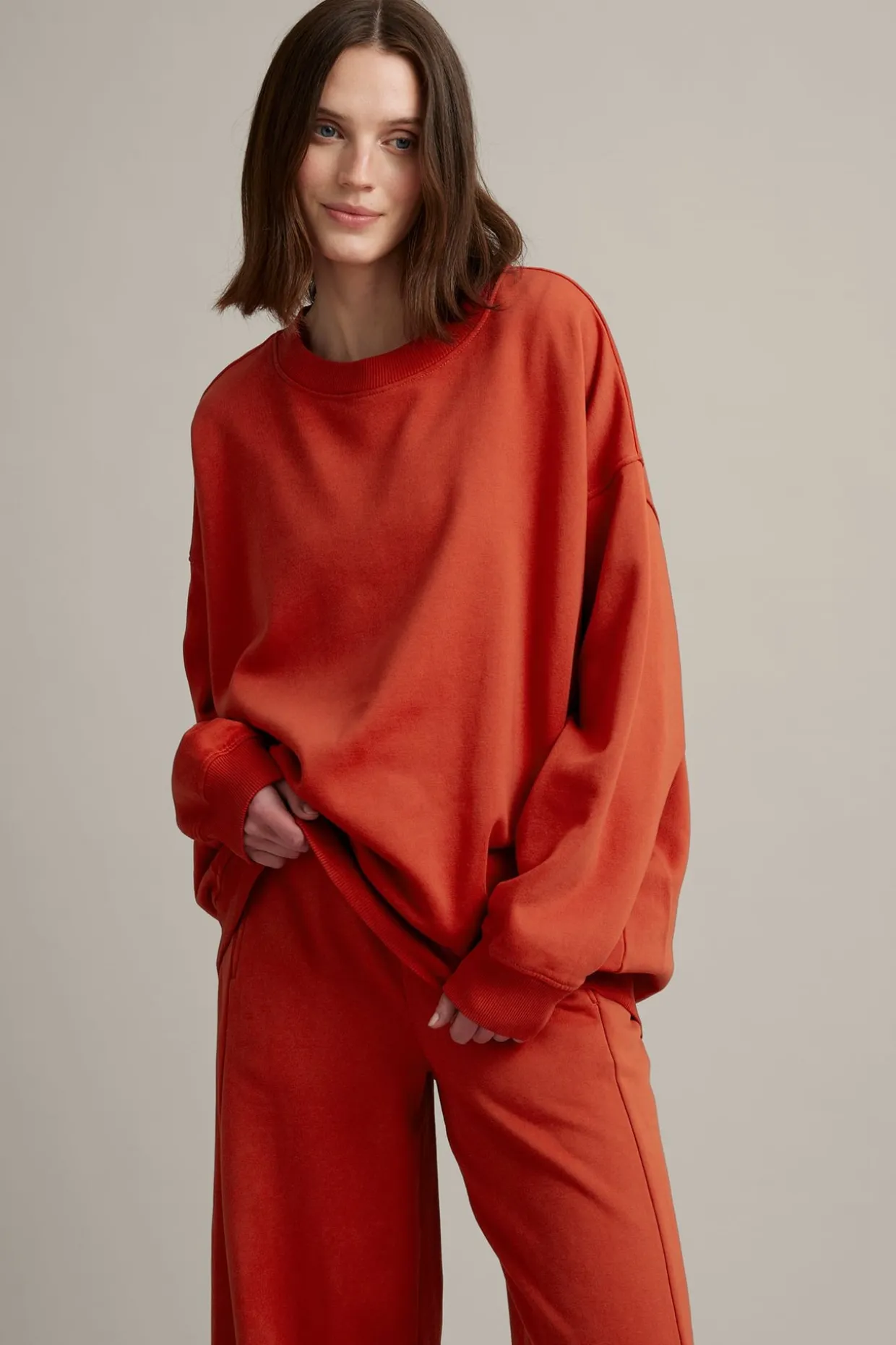 Oversized sweatshirt | Punainen | Naiset | Kappahl