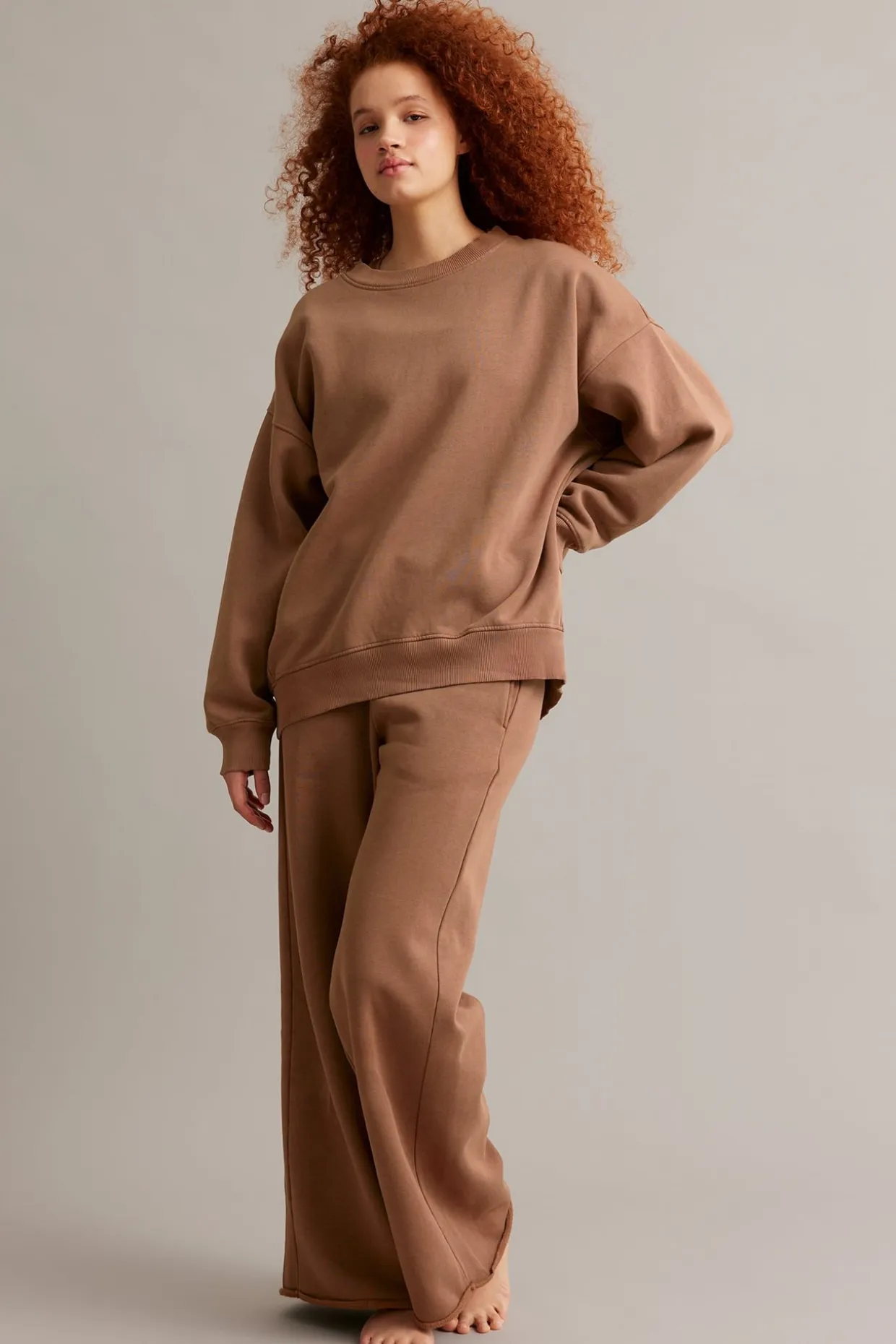 Oversized sweatshirt | Ruskea | Naiset | Kappahl