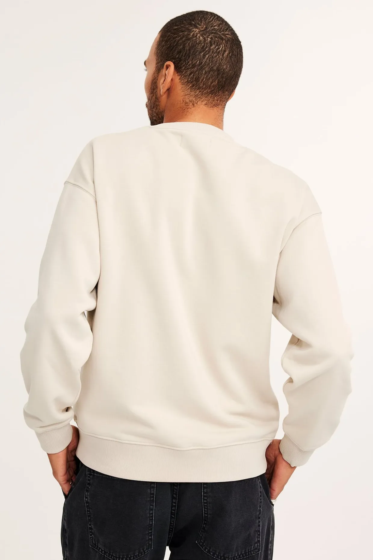 Oversized sweatshirt | Vaaleanbeige | Miehet | Kappahl