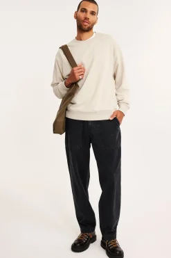 Oversized sweatshirt | Vaaleanbeige | Miehet | Kappahl