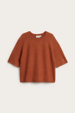 Oversize-mallinen neulottu t-paita | Punainen | Naiset | Kappahl