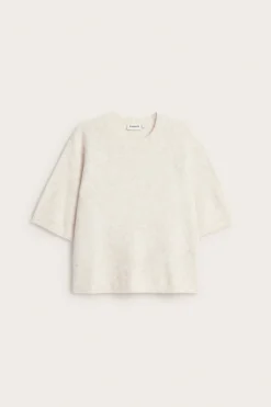 Oversize-mallinen neulottu t-paita | Vaaleanbeige | Naiset | Kappahl