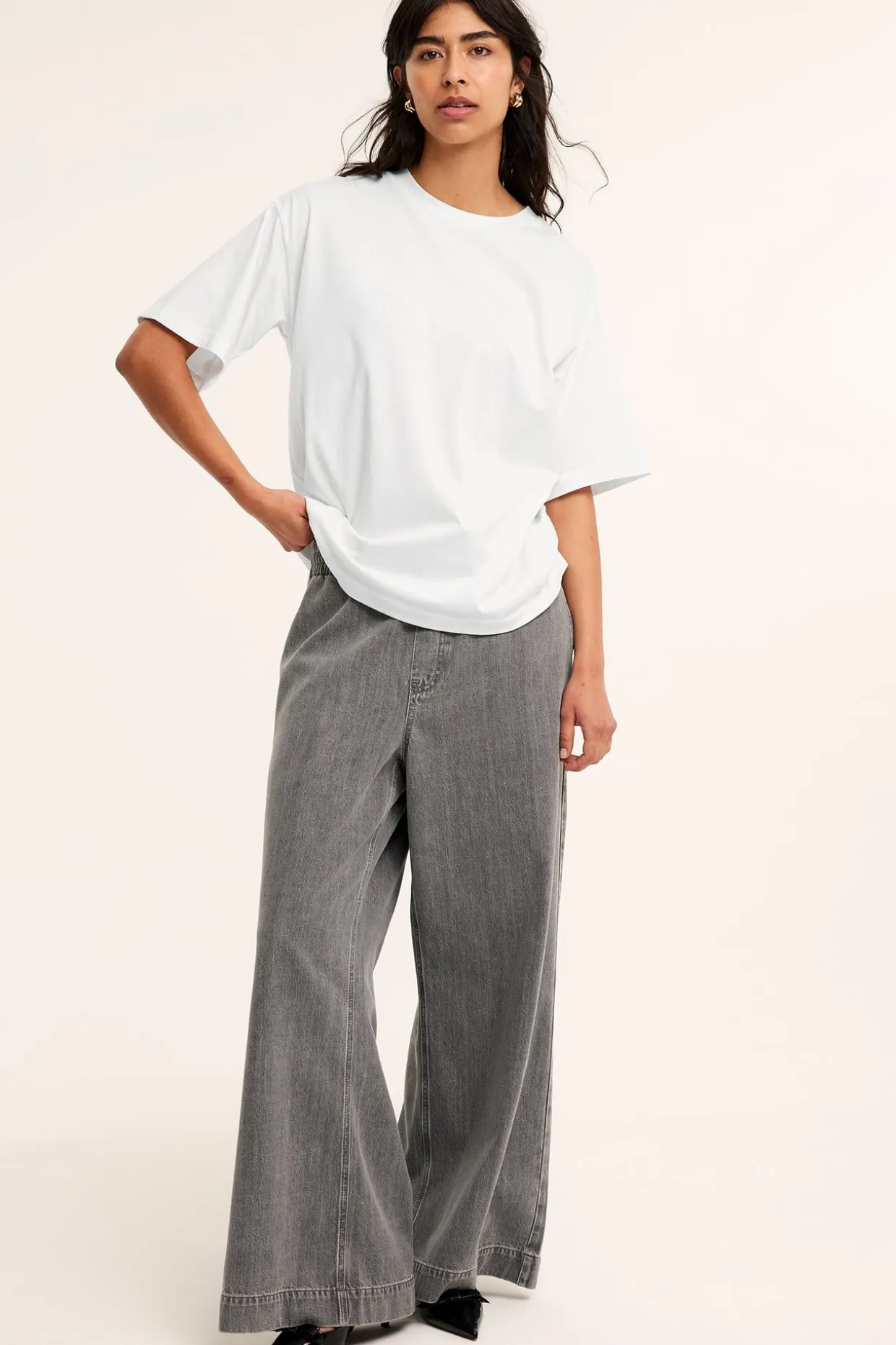 Oversize-t-paita | Luonnonvalkoinen | Naiset | Kappahl