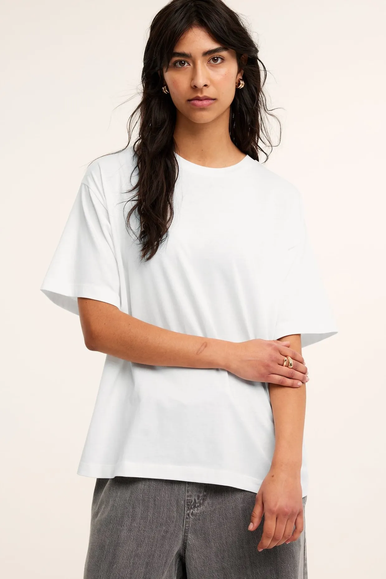 Oversize-t-paita | Luonnonvalkoinen | Naiset | Kappahl