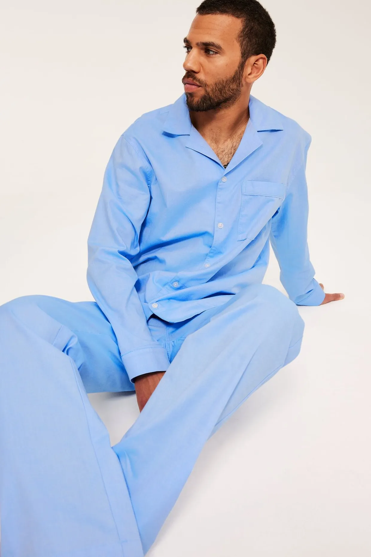Oxford-pyjama | Sininen | Miehet | Kappahl