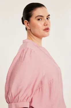Paitapusero, jossa on puhvihihat. | Pinkki | Naiset | Kappahl