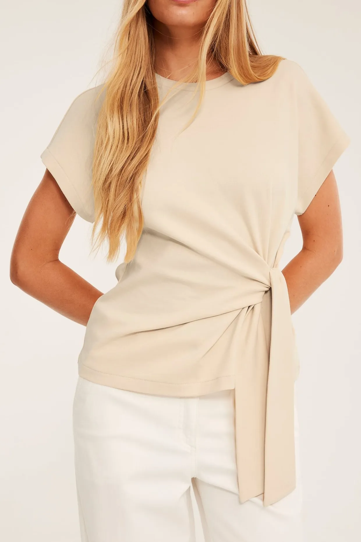 Paita solmusomisteella | Beige | Naiset | Kappahl