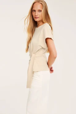 Paita solmusomisteella | Beige | Naiset | Kappahl