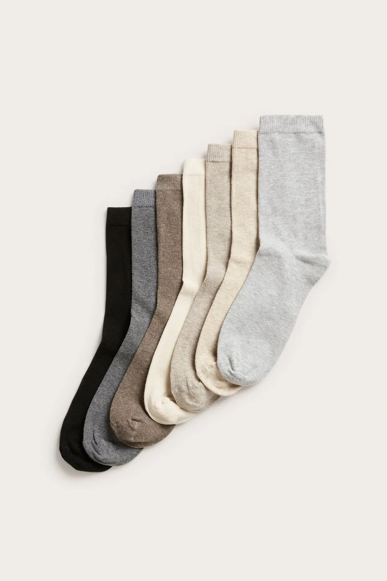 7 paria sukkia | Meleerattu beige | Naiset | Kappahl